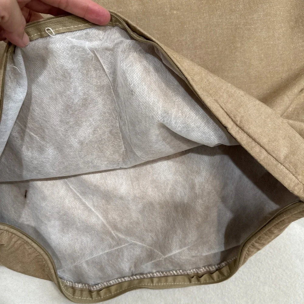 LRL Ralph Lauren Pillow Cover Monogram Brown Zip Closure Euro 25